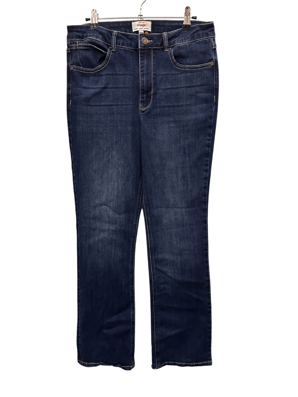 Wrangler Women's Straight Leg Jeans - Dark Blue Denim. EUC